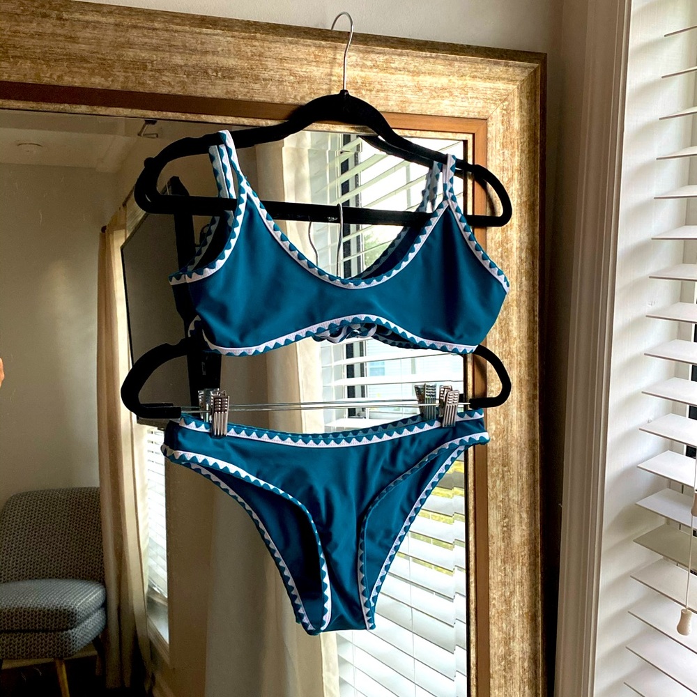 Teal bathing suit